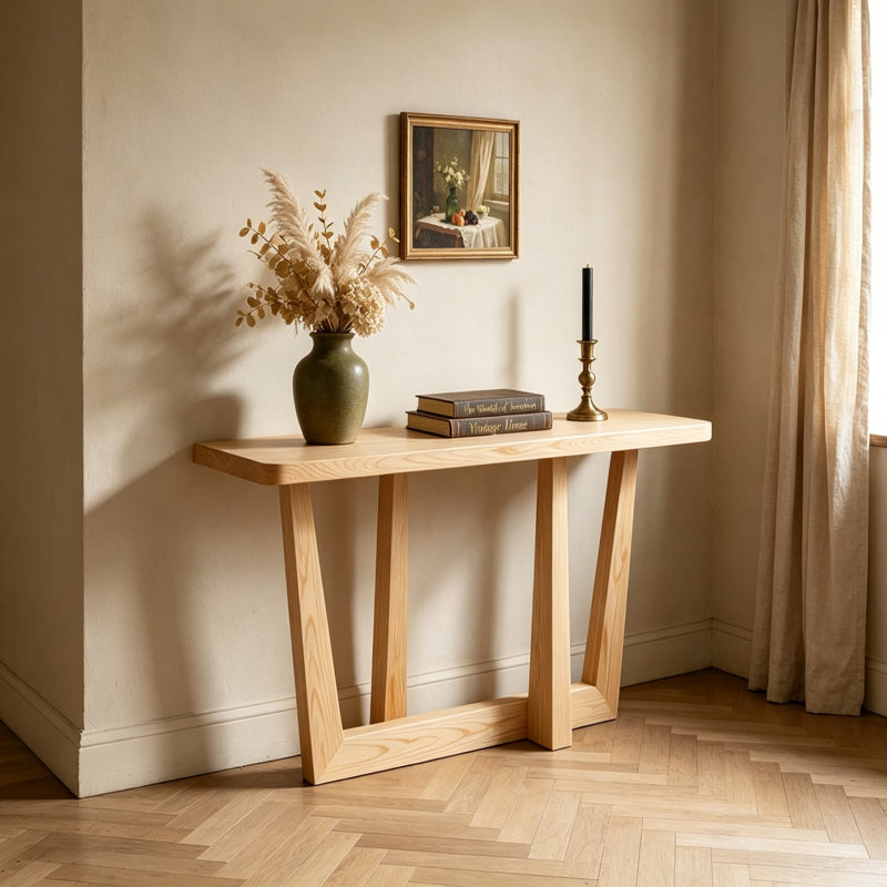 Aquilina, H 29,53 po x l 55,12 po x P 13,78 po, Bois naturel
