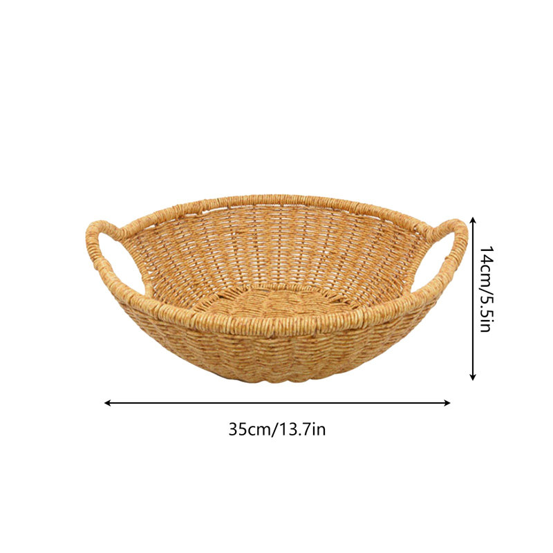 Panier en osier en plastique, panier de rangement idéal pour jetés, couvertures, chambre, salon, buanderie