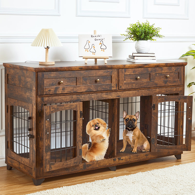 Meuble pour chien 58 po, Brun
