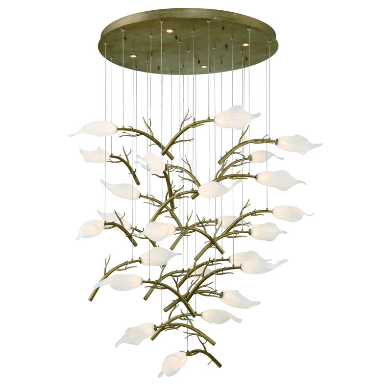 MATERA 25-Light 36" Grand Chandelier (Gold/White)