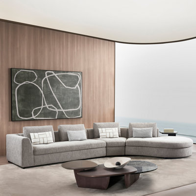 Modern L-Shaped Sectional Sofa with Chaise Lounge