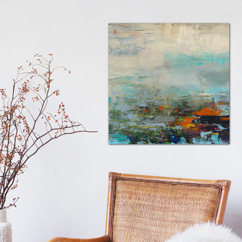 Harbor Lights by Julian Spencer - Wrapped Canvas Painting, 45.72 cm H x 45.72 cm W x 1.91 cm D