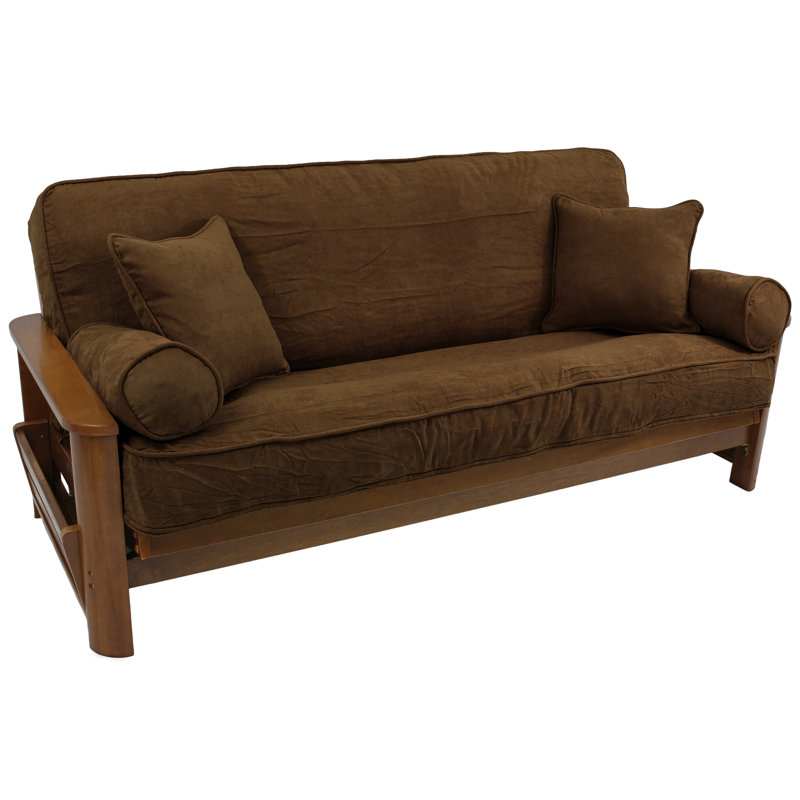 Housse pour futon à coussins carrés/rectangulaires, Chocolat