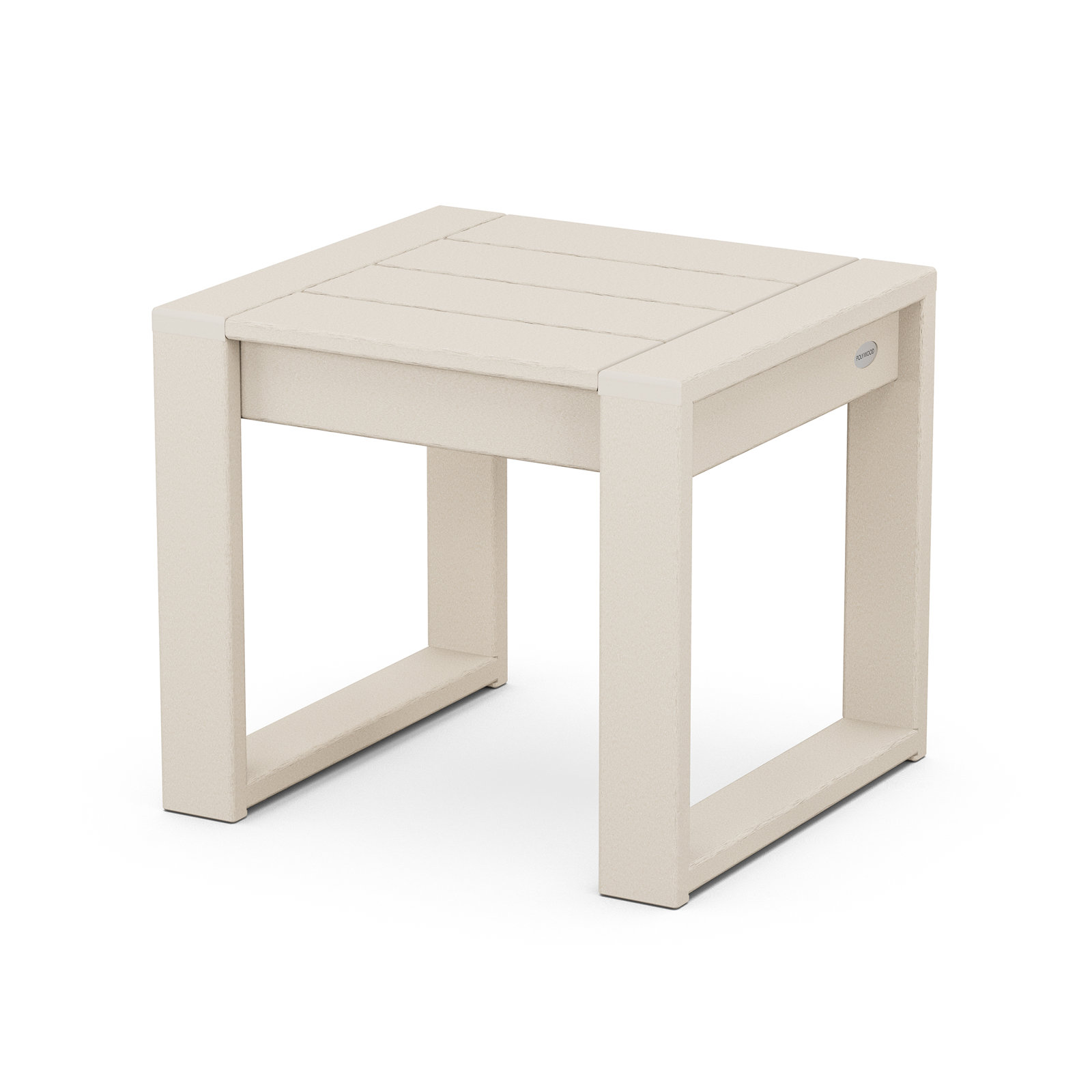 EDGE End Table, 17.5"H x 19"W x 19"L, Cream