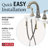Broadmoor Widespread Pull Out Sprayer Bathroom Faucet, 2-handle Bathroom Sink Faucet with Drain-88089704
