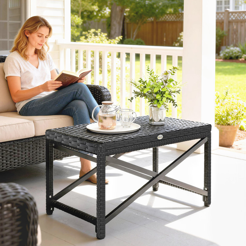 Rectangular Outdoor Coffee Table , 80cm cm W 40cm cm D