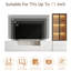 Meuble audio-vidéo en bois blanc avec tablettes de rangement et armoire pour la maison de 102 pouces-133590469-134081411