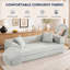 Canapé-lit modulaire convertible 77 po, canapé-lit en velours côtelé à assise profonde avec coussins amovibles pour appartement, salon et chambre d'amis-128973811
