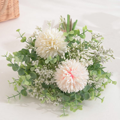 Bouquet de boules brodées artificielles, arrangement de fleurs de boules brodées simulées, bouquet de mariage d'automne, utilisé pour les fêtes de mariage, décoration de cuisine à domicile, centre de table de salle à manger