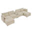 Canapé modulaire modulaire en nuage avec repose-pieds mobile et console centrale-1204516139