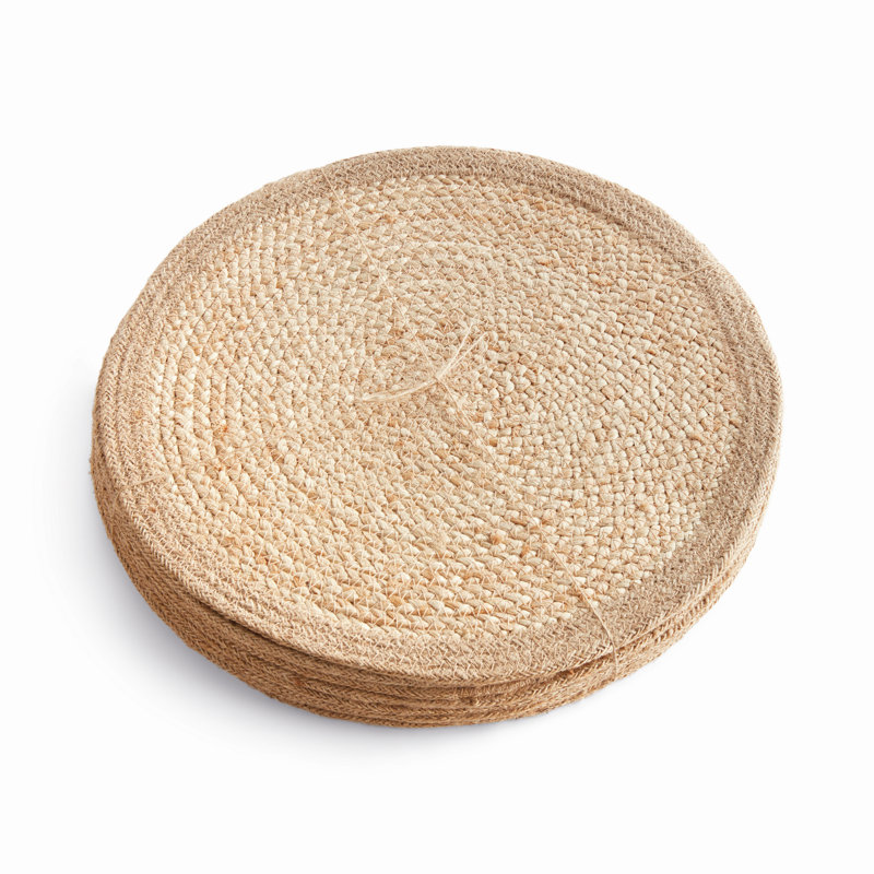 Napperon Tresse Artisan, Brun clair / taupe