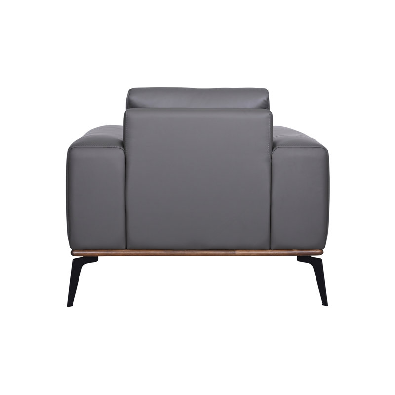 Fauteuil en cuir fleur 42 po Salpeter