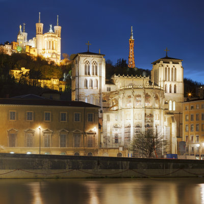 Famous View Of Lyon by Vwalakte - Wrapped Canvas Print
