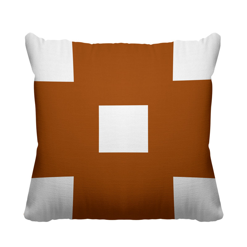 Housse et insert de coussin extérieur Luella, 16 po x 16 po, Orange brûlé