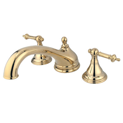 Kingston Brass Vintage Two-Handle 3-Hole Deck Mount Roman Tub Faucet