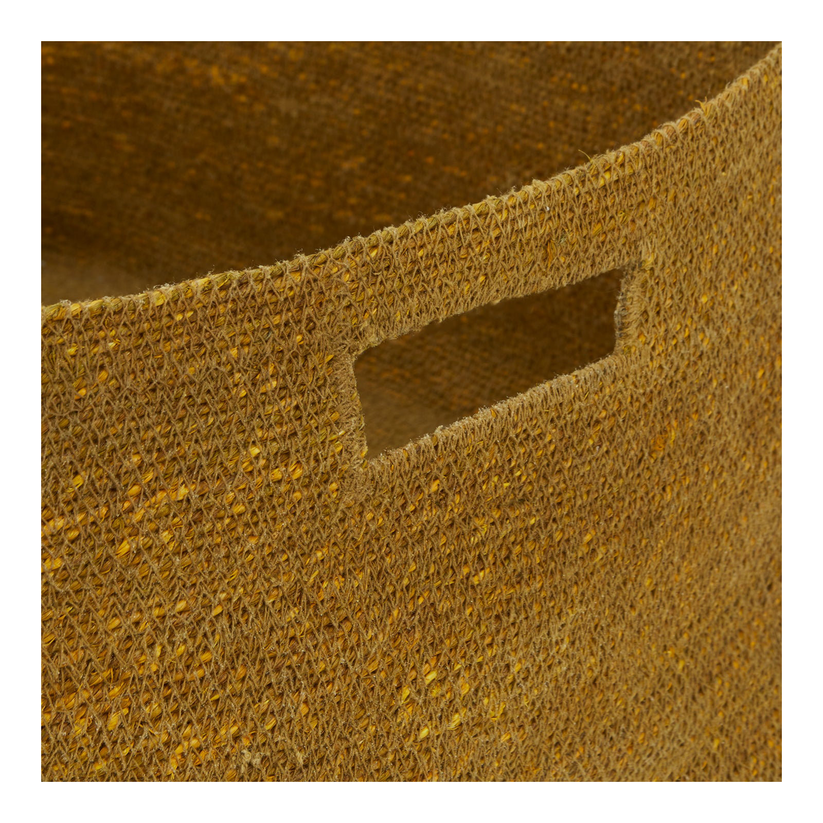 Essential Laundry Basket with Handles, Mustard, 12" H x 13" W x 13" D