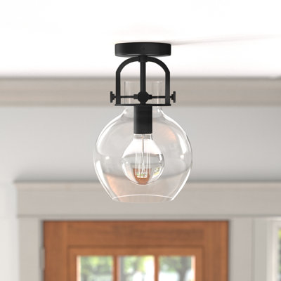 Plafonnier simple semi-encastré à 1 lumière 8 po Borgen