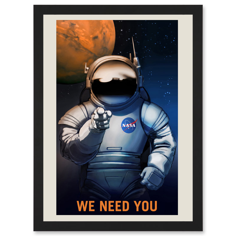 NASA Poster Space Job Advert We Need You - Single Picture Frame Art Prints
