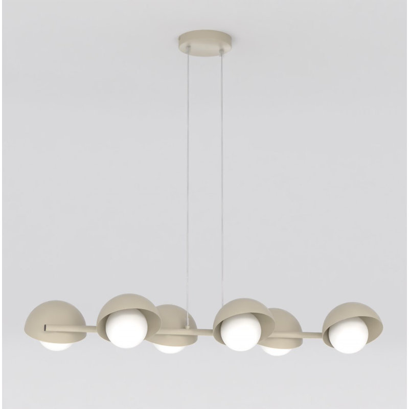 - Light Matt Pendant, 6 Lights, Mokka