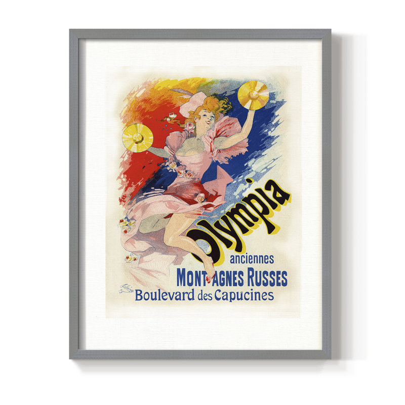 Olympia, reproduction encadrée - bois massif, Gris, H 30 po x l 24 po