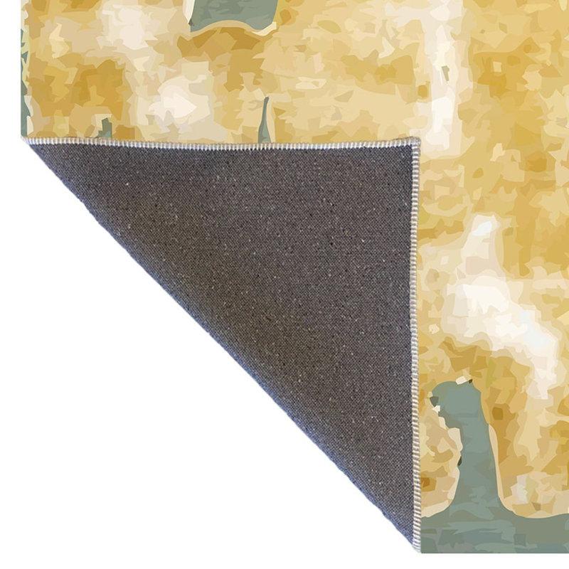 Multi-Colored Abstract Decorative Rug, Rectangle 4'11.06" x 9'10.11"