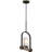 Licette 1-Light Indoor Walnut Hanging Mini Pendant with Etched White Cased Glass Cylinder Shade