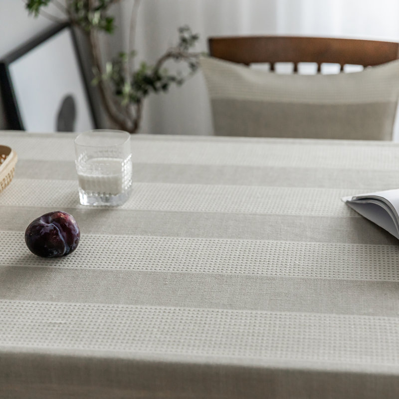 Ottilie Tablecloth, 78" L x 54" W, Beige
