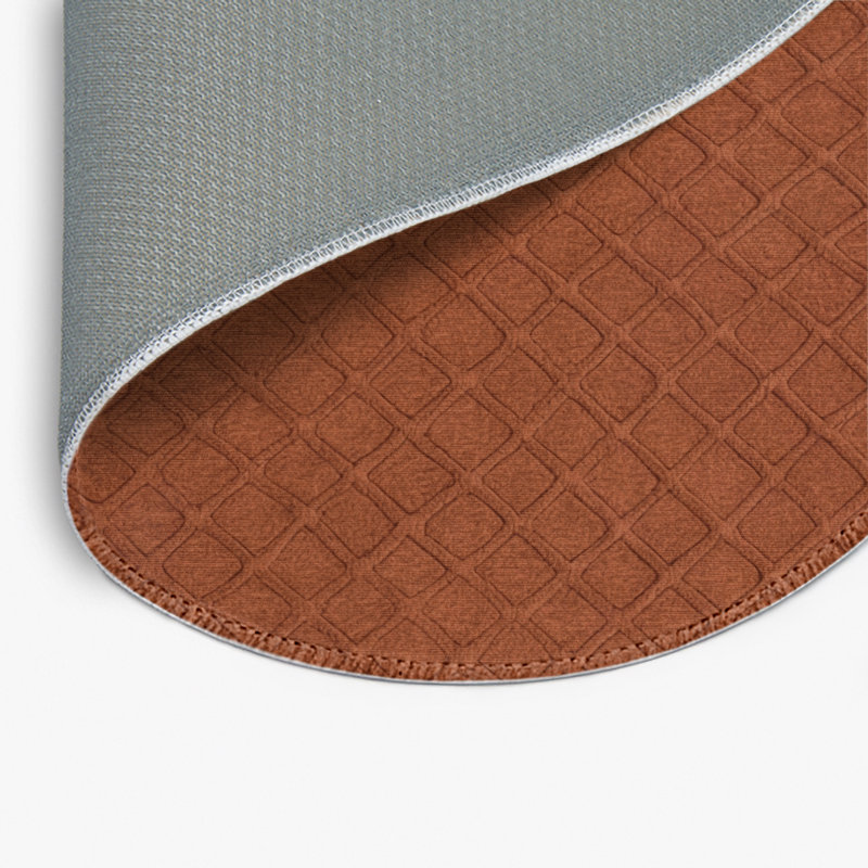 Trellis Brown Indoor and Outdoor Area Rug, Round 5'
