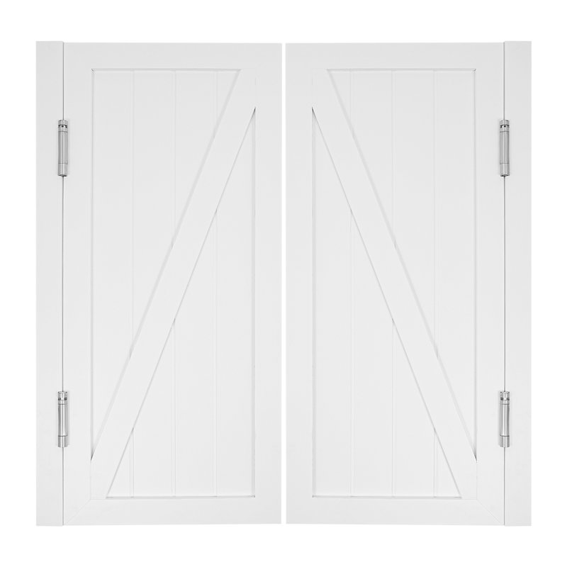 35.4X35.4” Solid Wood Partition Door, 35.4" x 35.4", White