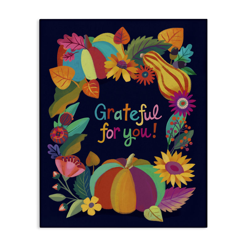  «Grateful For You Gourds», art mural sur toile par Riley Hutchens, H 30 po x l 24 po