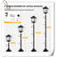 63" Solar Lamp Post Ezariyah 2Pack, Outdoor Post Ezariyah Waterproof, Pole Ezariyah Outdoor, Decorative Floor Lamp For Patio, Warm White, Replaceable Bulb-510794968