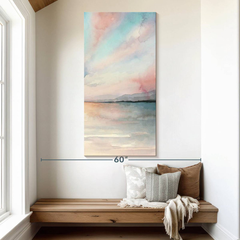 Triomphe du coucher de mer III, H 54 po x l 27 po