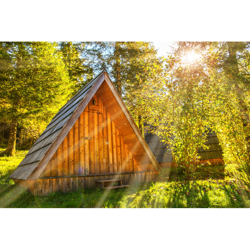 Wooden House In A Forest by TPROduction - Wrapped Canvas Print, 51cm H x 76cm W