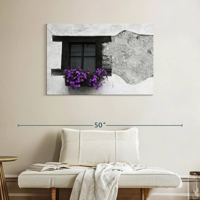 Purple Flower Box BW