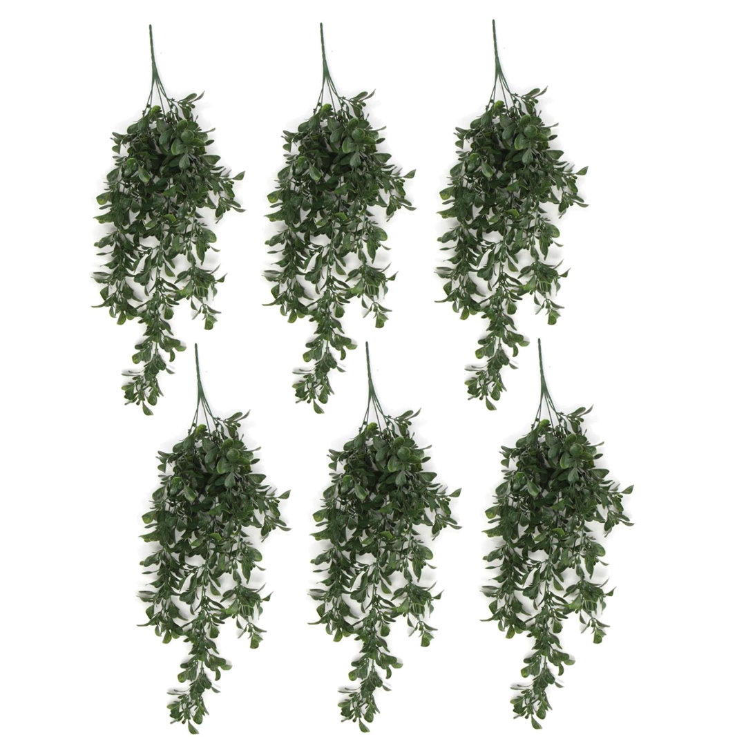 Multipack Hanging Plants Fire / UV Resistant 68cm Faux Fern Plant