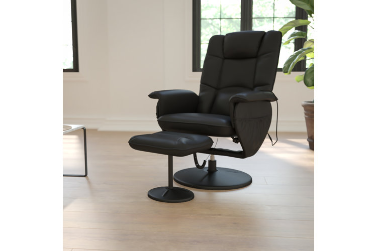 Reclining Heated Massage Chair with Ottoman
