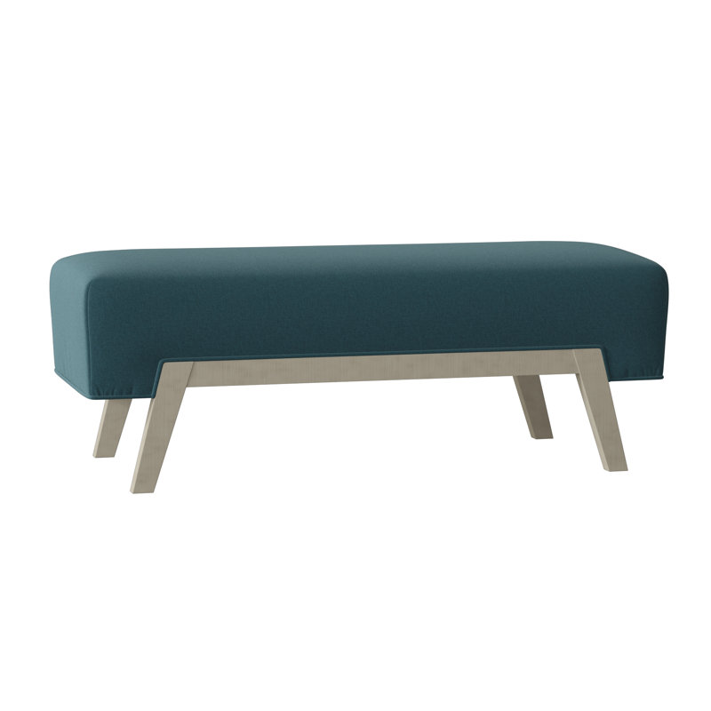 Lorain Upholstered Bench, Turquoise (8789 91), French Oak