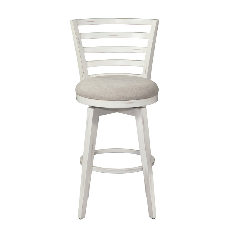 Meadowbrook Counter Height Swivel Stool, Bar Stool (30" Seat Height), Whitewash