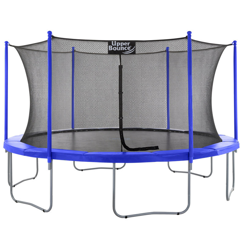15 ft Black Round Trampoline with Enclosure Set