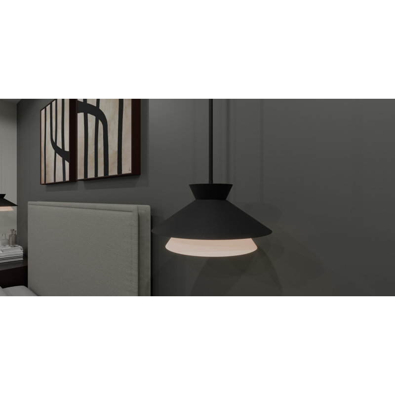 Morganza 1-Light Matte Black Pendant Light