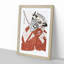 Male with a Samurai Sword by Utagawa Toyokuni - Framed Print-55576727-55576726