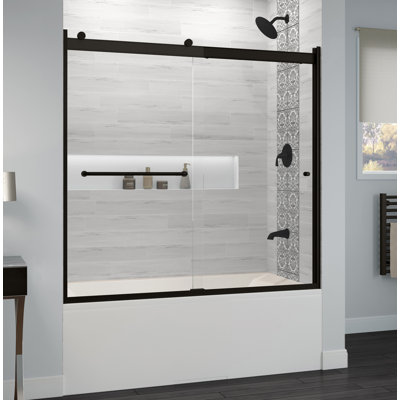 Rotolo 56" W x 57" H Bypass Semi-Frameless Tub Door