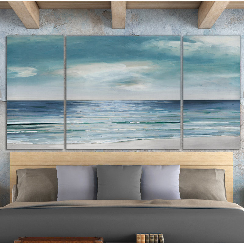 «Blue Silver Shore», reproduction d'art sur toile, H 40 po x l 80 po x P 1,5 po