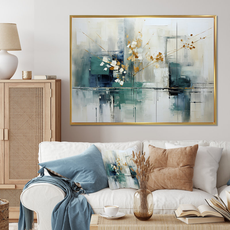 Jahsun Subtle Serenity IV sur impression sur toile, H 16 po x l 32 po x P 1 po, Cadre flottant doré