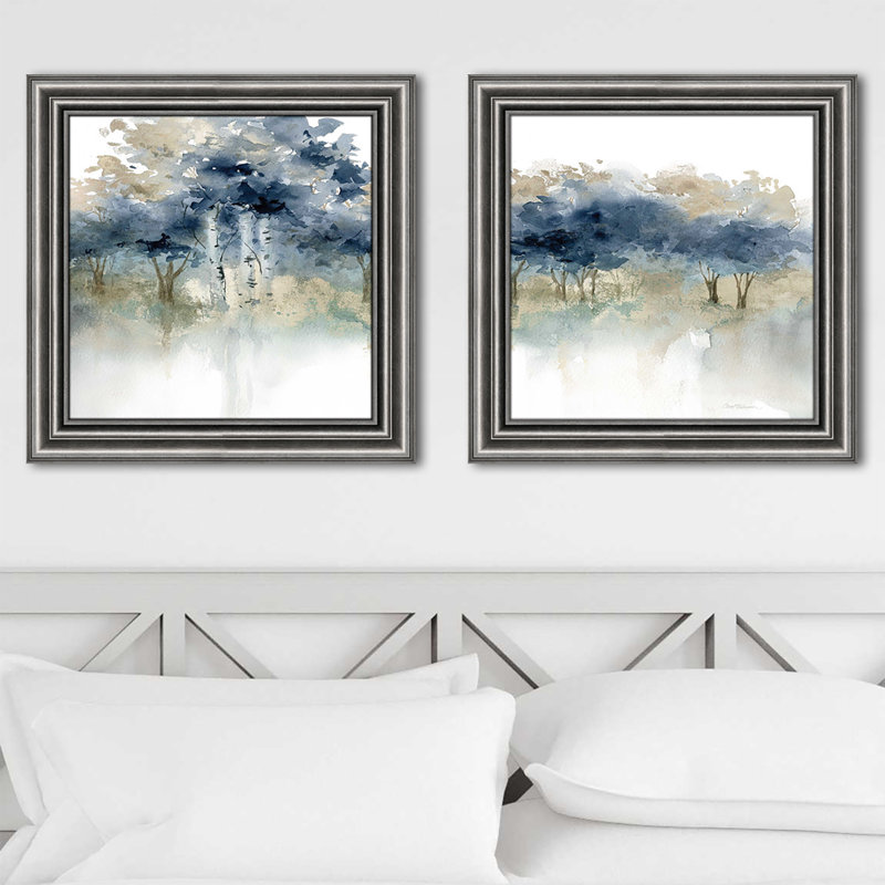 Waters Edge - ensemble de 2 peintures encadrées