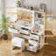 Bureau de maquillage avec tabouret de coiffeuse et miroir