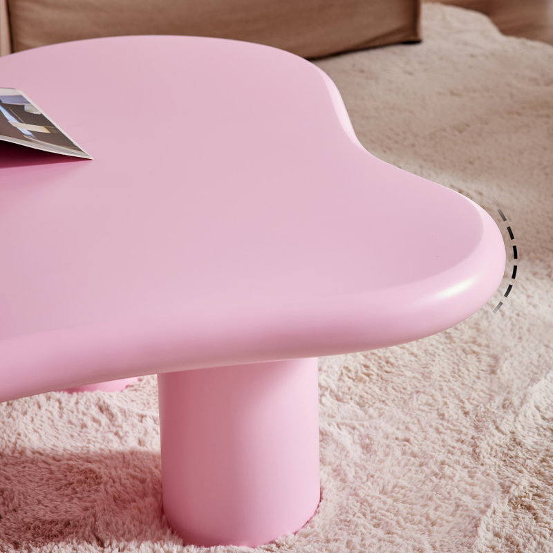 Table basse Ednar, Rose, H 13,8 po x L 48 po x l 35 po