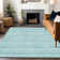 Premium Machine Washable Prisco Teal Rug