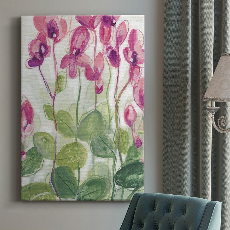 «Cyclamen Fantasia II», impression sur toile tendue, L 24 po x H 36 po