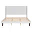 Lit de tête de lit haut de style, tête de lit haute de 54 po, haute qualité, dossier haut confortable, idéal pour la lecture ou la détente, très grand lit, blanc-1778120537-1778120539